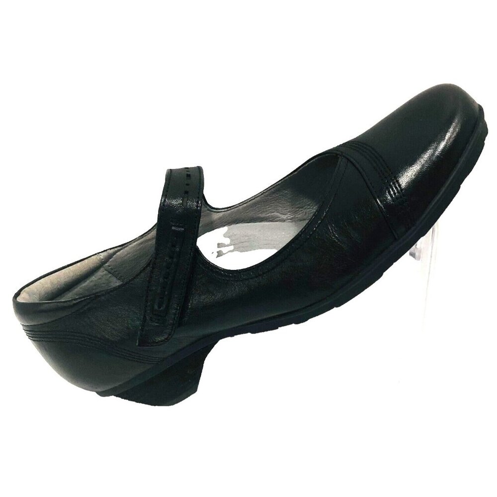 Abeo Black Mary‎ Jane Shoes Women 8N Leather Whimsigoth Minimalist Goth Witchy